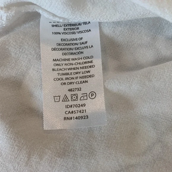 LOFT | Eyelet Cutout Back Blouse Top | White | X-Large - Picture 8 of 8